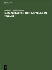 Cover von Das Zeitalter der NOvelle in Hellas