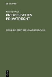 Cover von Preußisches Privatrecht