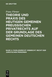 Cover von Familienrecht, Erbrecht, Recht d.jur.Personen