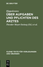 Cover von Über Aufgaben und Pflichten des Arztes