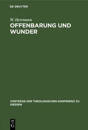 Cover von Offenbarung und Wunder