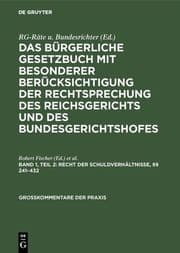 Cover von §§ 241 - 432