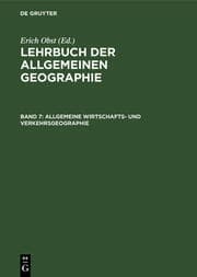 Cover von Allgemeine Wirtschafts- und Verkehrsgeographie