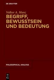 Cover von Begriff, Bewusstsein und Bedeutung