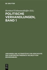 Cover von Politische Verhandlungen ; Bd.1