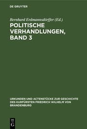 Cover von Politische Verhandlungen ; Bd.3