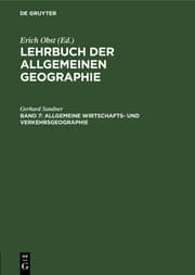 Cover von Allgemeine Wirtschafts- und Verkehrsgeographie / Obst, Erich