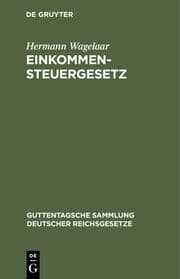 Cover von Einkommensteuergesetz