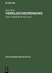 Cover von Vergleichsordnung