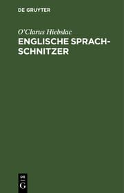 Cover von Englische Sprach-Schnitzer