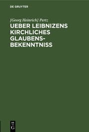 Cover von Ueber Leibnizens kirchliches Glaubensbekenntniss