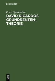 Cover von David Ricardos Grundrententheorie