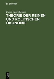 Cover von Theorie der reinen und politischen Ökonomie