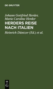 Cover von Herders Reise nach Italien