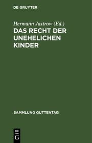 Cover von Das Recht der unehelichen Kinder