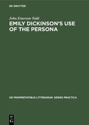 Cover von Emily Dickinson's use of the persona