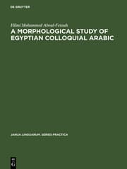Cover von A morphological study of Egyptian colloquial Arabic