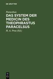 Cover von Das System der Medicin des Theophrastus Paracelsus