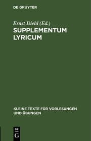 Cover von Supplementum lyricum