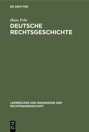 Cover von Deutsche Rechtsgeschichte