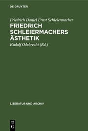Cover von Friedrich Schleiermachers Ästhetik