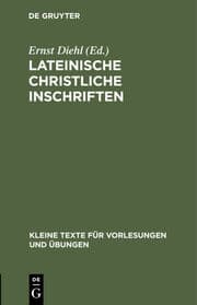 Cover von Lateinische christliche Inschriften