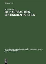 Cover von Der Aufbau des britischen Reiches