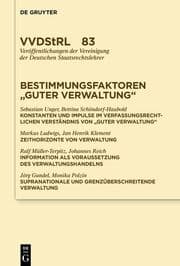 Cover von Bestimmungsfaktoren 'guter Verwaltung'