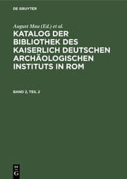 Cover von Katalog der Bibliothek des Deutschen Archäologischen Instituts in Rom