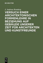 Cover von Versuch einer architektonischen Formenlehre in Beziehung auf Gebäude unserer Zeit für Architekten und Kunstfreunde
