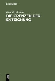 Cover von Die Grenzen der Enteignung