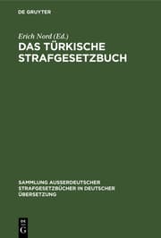 Cover von Das türkische Strafgesetzbuch