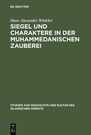 Cover von Siegel und Charaktere in der muhammedanischen Zauberei