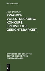 Cover von Zwangsvollstreckung.Konkurs.Freiwillige Gerichtsbarkeit
