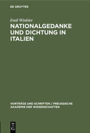 Cover von Nationalgedanke und Dichtung in Italien