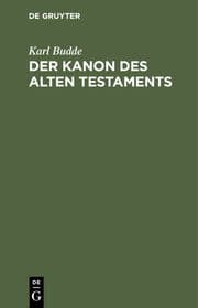 Cover von Der Kanon des Alten Testaments