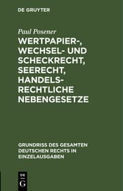 Cover von Wertpapier-, Wechsel- und Scheckrecht, Seerecht, handelsrechtliche Nebengesetze