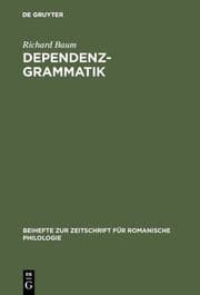 Cover von Dependenzgrammatik