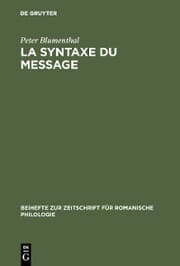 Cover von La syntaxe du message