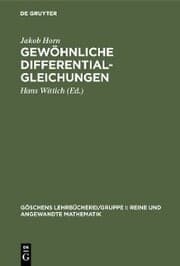 Cover von Gewöhnliche Differentialgleichungen
