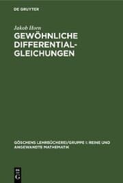 Cover von Gewöhnliche Differentialgleichungen