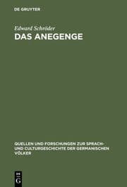 Cover von Das Anegenge