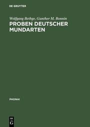 Cover von Proben deutscher Mundarten