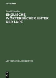 Cover von Englische Wörterbücher unter der Lupe