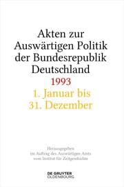 Cover von Akten zur Auswärtigen Politik der Bundesrepublik Deutschland 1993