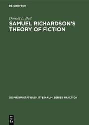 Cover von Samuel Richardson's theory of fiction