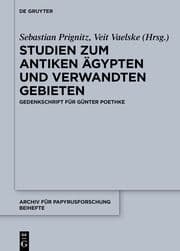 Cover von Studien zum antiken Ägypten und verwandten Gebieten