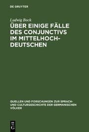 Cover von Über einige Fälle des Conjunctivs im Mittelhochdeutschen