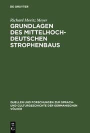 Cover von Grundlagen des mittelhochdeutschen Strophenbaus