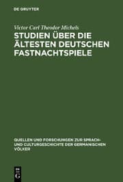 Cover von Studien über die ältesten deutschen Fastnachtspiele